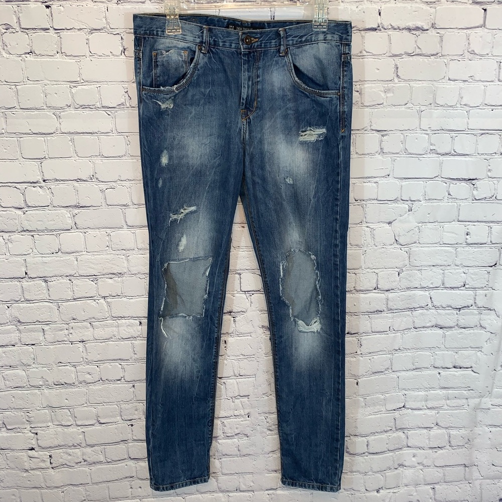Blue Distressed Jeans